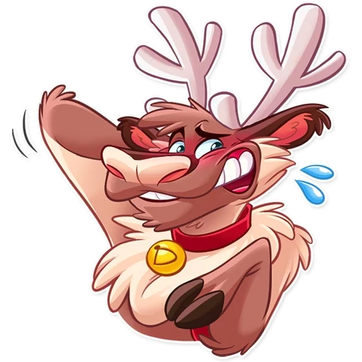 deer, reinder, party, wimbledon deer, reinder sticker
