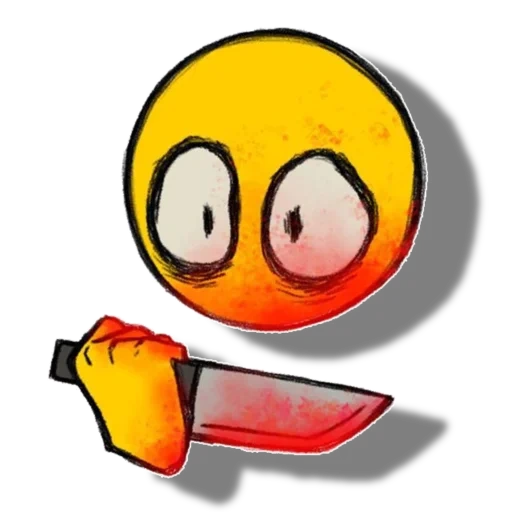 аниме, нож смайлик, смайл рисунок, cursed emoji 13 карт