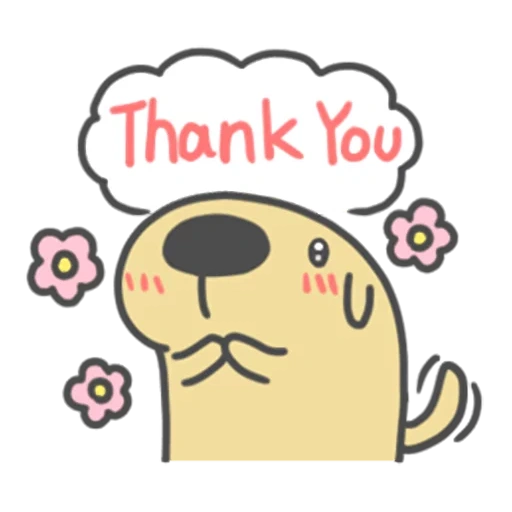 thank you, funny, a lovely pattern, anime thank you, lovely yellow tuagom