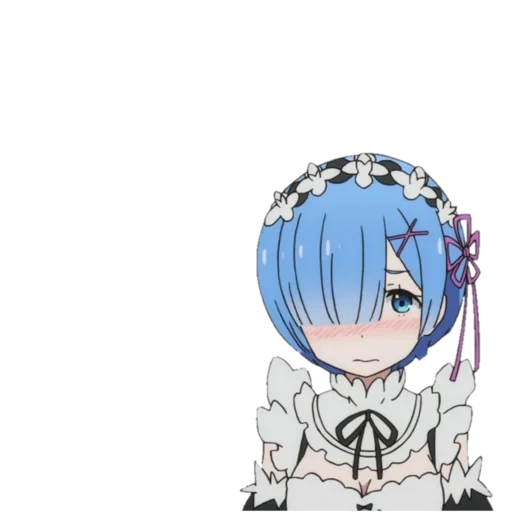 ram animation, re zero rem, rem ray zero, cartoon characters, remre zero red cliff