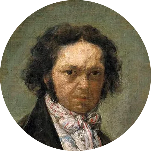 francisco goya, francisco de goya, portrait des jungen von goya, francisco goya 1746-1828, selbstporträt von francisco goya