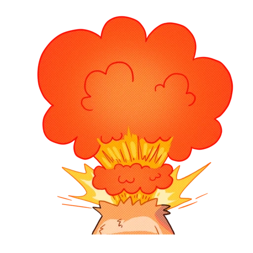 explosion, détonation de la bombe, explosion vectorielle, dessin animé d'explosion, explosion de dessins animés