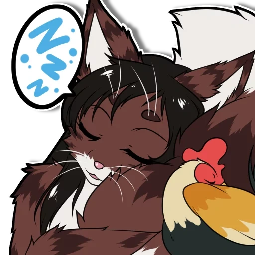 anime, furien der katze, furry remms, flauschiger furri, furri cat chicken