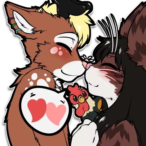 fluffy furri, furry hugs fox, animali anime, furry fox love, disegni di anime animali