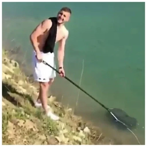 hombre, ve a pescar, río de pesca, pesca de verano, lago de pesca