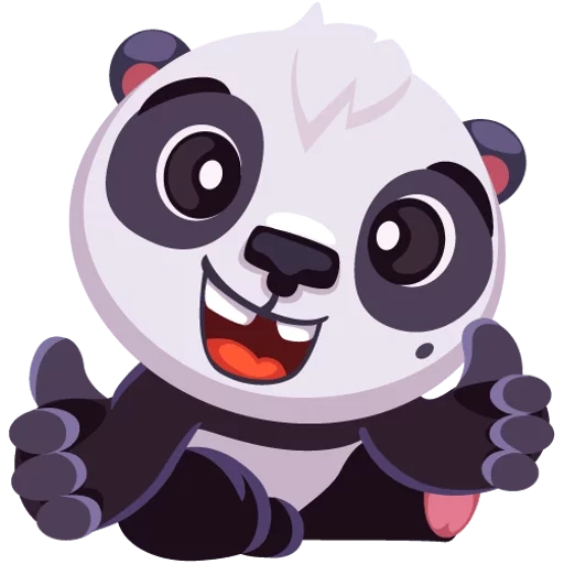 panda, pandochka, panda rensha, autocollant panda, panda de dessins animés
