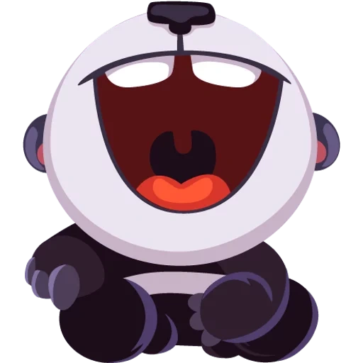 animação, panda ren shu, panda de desenho animado, panda sorridente sem fundo