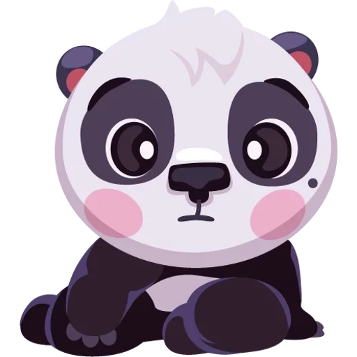 panda, lovely panda, smiling panda, cartoon panda, pandock card sticker