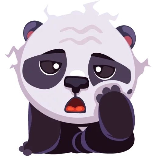 panda, plaisanter, panda rensha, panda de dessins animés