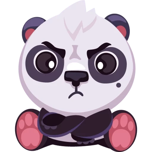 panda, panda rensha, pandochki yang lucu, panda kartun