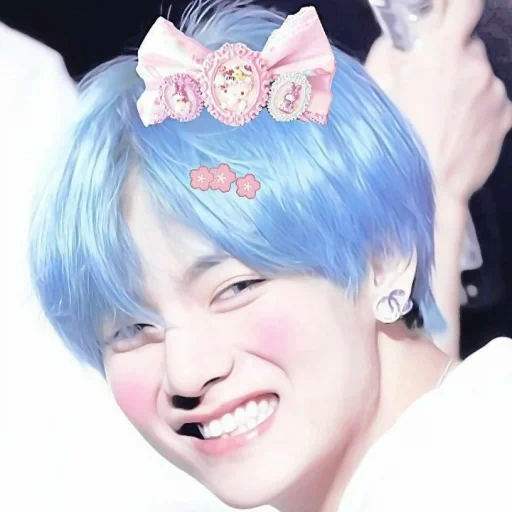 bts 190113, kim tae hyun, bts taehyung, asmr kim taehen, bts blue hair gin