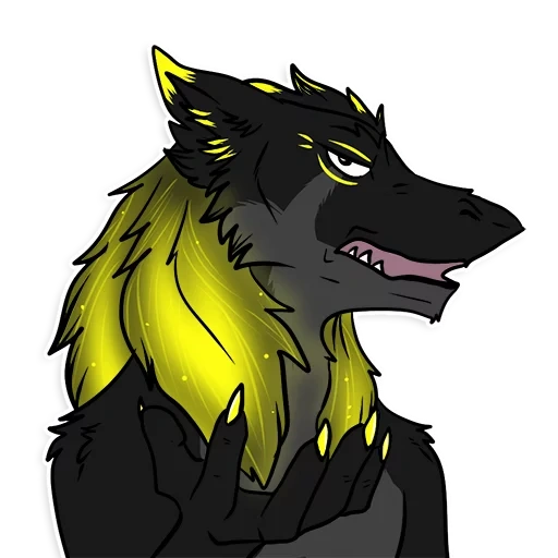 wolf, fries wolf, frewolf meme, animated wolf, frie werewolf werewolf
