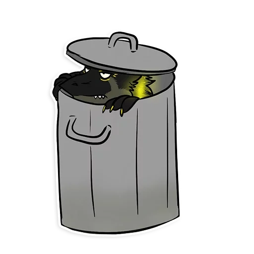 bacs à ordures, bacs à ordures, barrel de dessin animé, motif de la poubelle, dessins animés de poubelle