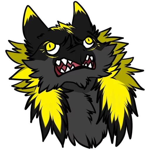 wolf, animation, warrior cat, three-eyed wolf, werewolf head