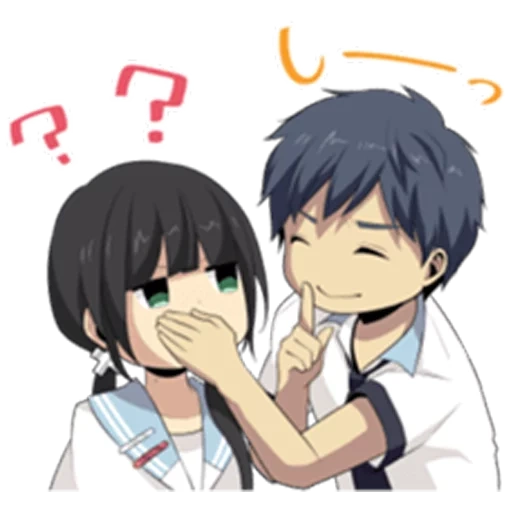 relife, animación linda, manga relife, personajes de animación, pareja encantadora de animación