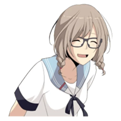 anonoa, relife by ann onoa, reliance expression pack, cartoon character, anime glasses teacher