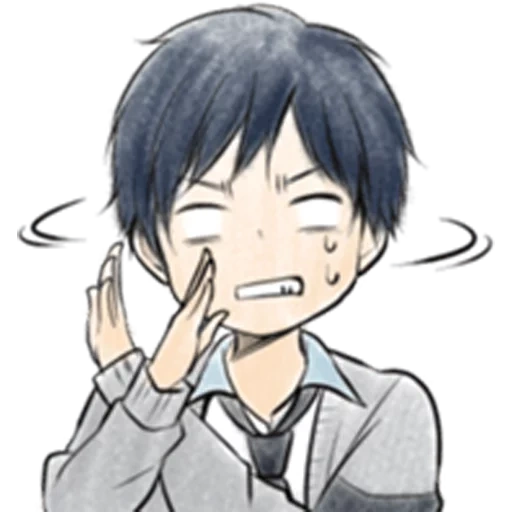 cas, relife, bild, rin okumura, anime charaktere