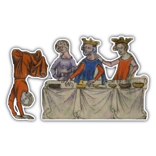 набор стикеров, средневековые, сервировка стола в средневековье, средневековье, страдающее средневековье
