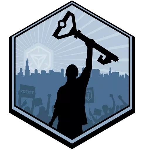 silhouette, ingress, resistance, ingress resist, lumberjack silhouette