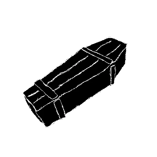 darkness, vector icon, chewing gum icon, low poly coffin, chewing gum