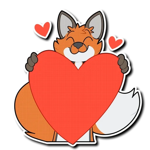 fox, malamut, little fox heart