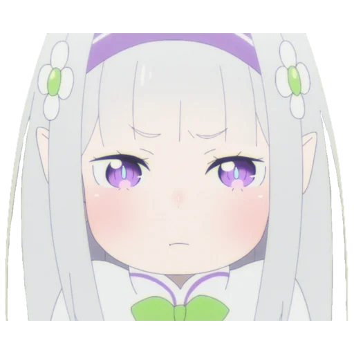 lovely cartoon, animation simplicity, e zero emilia, emilia re zero, little amelia re zero