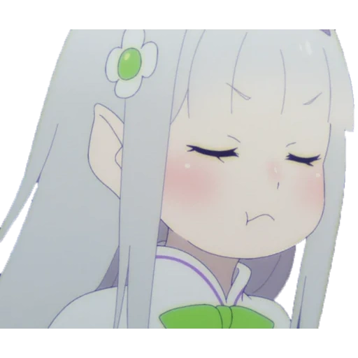 animation, lovely cartoon, animation simplicity, emilia re zero, little amelia re zero