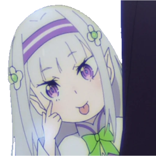 animation, animation art, emilia re zero, cartoon character, re zero life zero to alternative world