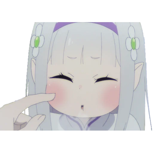 anime mignon, anime minimaliste, anime girl, personnages d'anime, emilia re zero jr