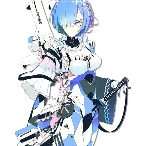 seni animasi, rem re zero, karakter anime, anime mech musume, kitab injil