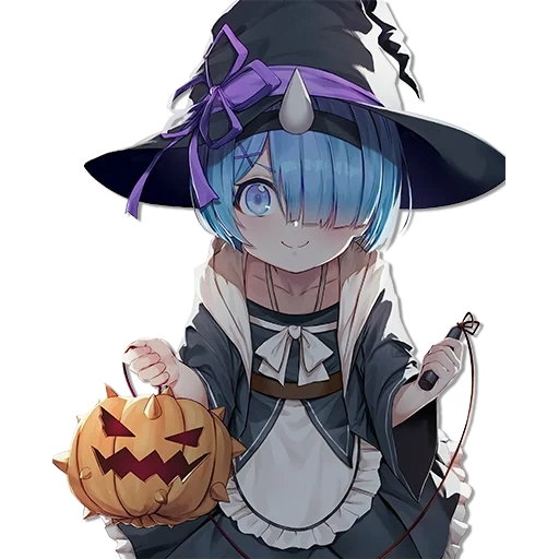 ray zero, anime halloween, personnages d'anime, halloween art anime, remre zéro halloween