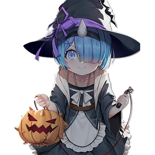 ray zero, anime halloween, i personaggi degli anime, anime d'arte di halloween, remley zero halloween