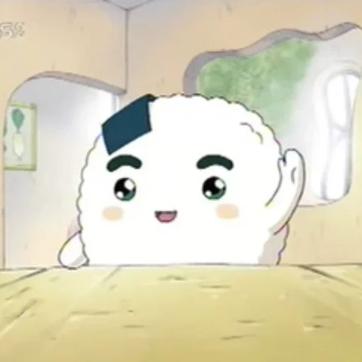anime, chihiro, bola de arroz, kartun lucu, personagem fictício