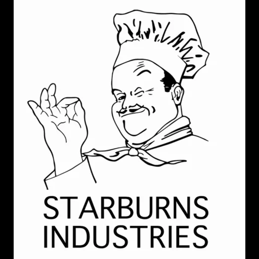 lo chef, starburns, modello di cuoco, industrie starburns, logo industriale star burning