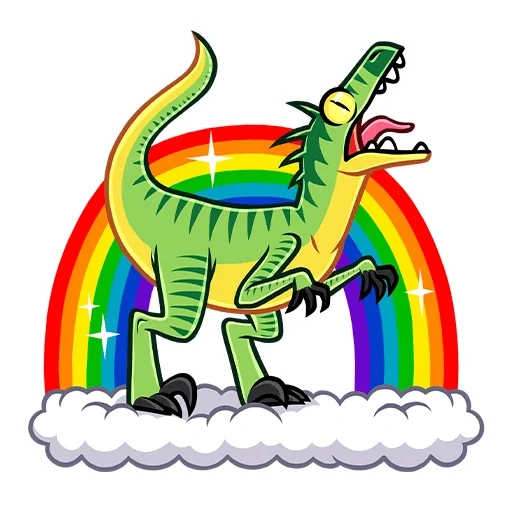 динозавр, динозавр радуга, динозавр рисунок, дракорекс динозавр