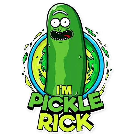 огурчик рик, pickle rick, огурчик рик принт, огурчик рик постер