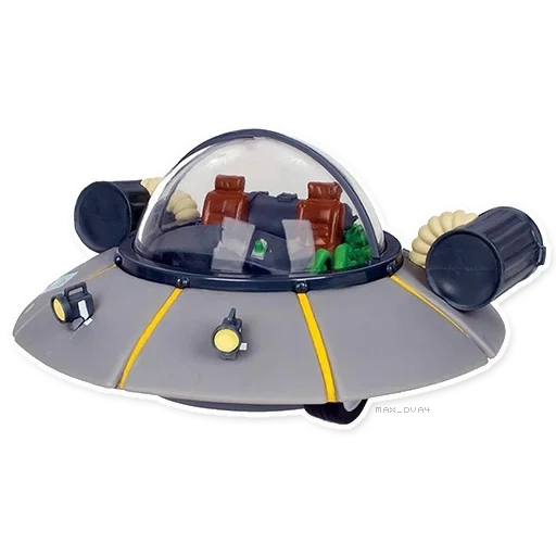 игрушка, рик морти летающая тарелка, летающая тарелка рика морти, пилотируемый космический корабль