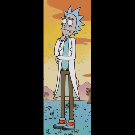 rick morty, affiche rick 64, rick morty parker, crâne de rick sanchez, rick morty personnage sur fond blanc