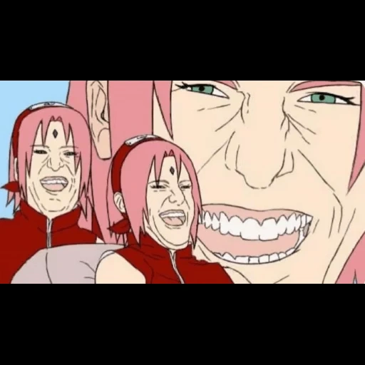 anime, naruto, sphinano sakura, anti-sakura naruto, haruno sakura lächelte