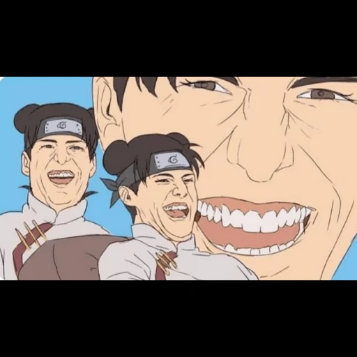 anime divertente, faccia di meme di naruto, i personaggi degli anime, meme del sorriso di naruto, meme del sorriso di naruto