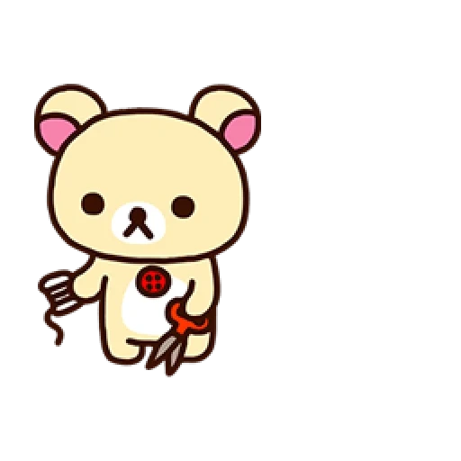 каваи, рилаккума, милые кавайные медведь, японский мишка рилаккума, японский медведь рилаккума