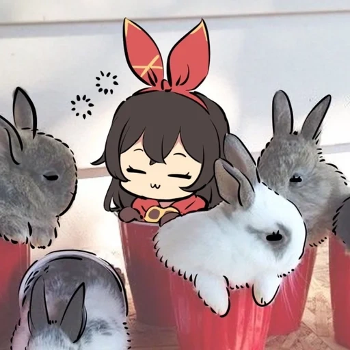 anime, rabbit, anime rabbit, mischievous rabbit, jojo's adventure