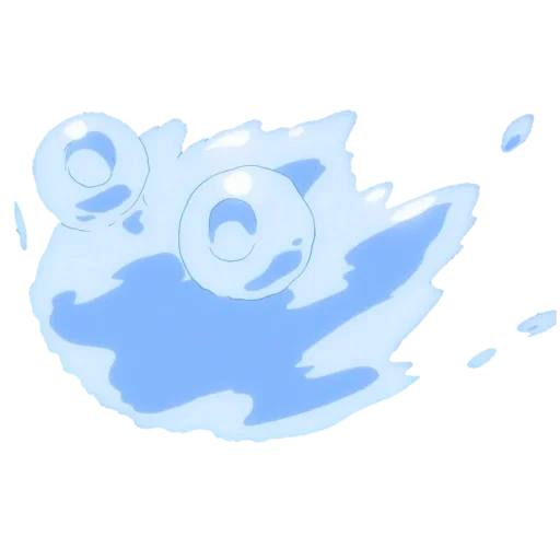 von cloud, nuvens de anime, muco remura, o logotipo é azul, caçadores de almas aqua