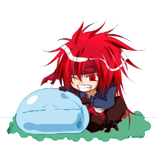 rimuru tempest, rias gremori chibi, mio muco di rinascita, tensei shitara slime datta ken, la mia rinascita slime gay krimson