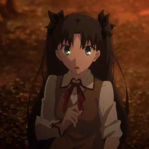 rin tosaka, fate stay night, rin tosaka carnival phantasm, fate stay night unlimited blade works rin, fate night of fight the infinite world of blits