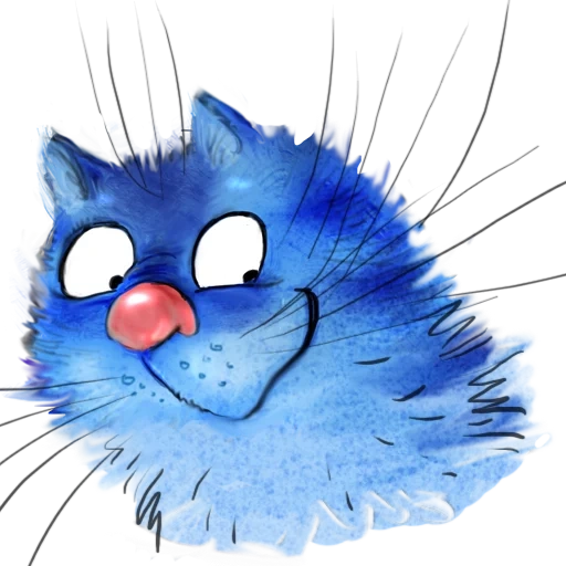 blue cat, cat blue, blue cat, blue cat rain, le chat bleu d'irina zenyuk