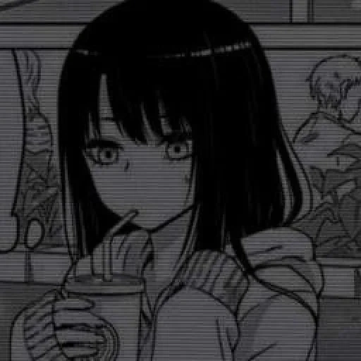 ideas de anime, el anime es oscuro, dibujos de anime, dibujos de anime de chicas, chica de anime triste