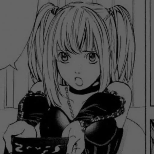 misa aman, manga anime, menace de mort, misa notebook of death, mang mest death note