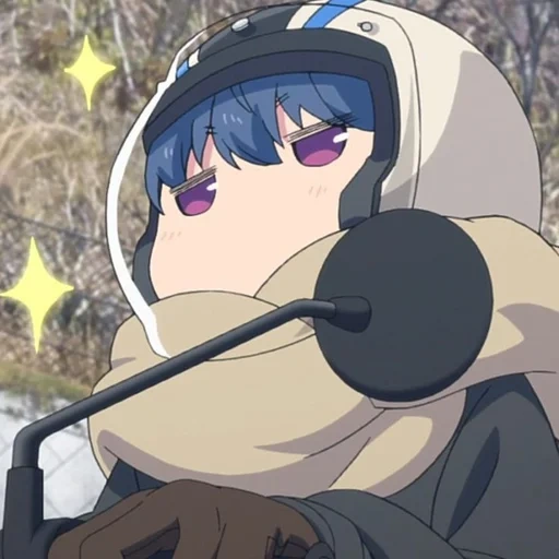 аниме, anime, komi san, yuru camp рин, аватар аниме арт