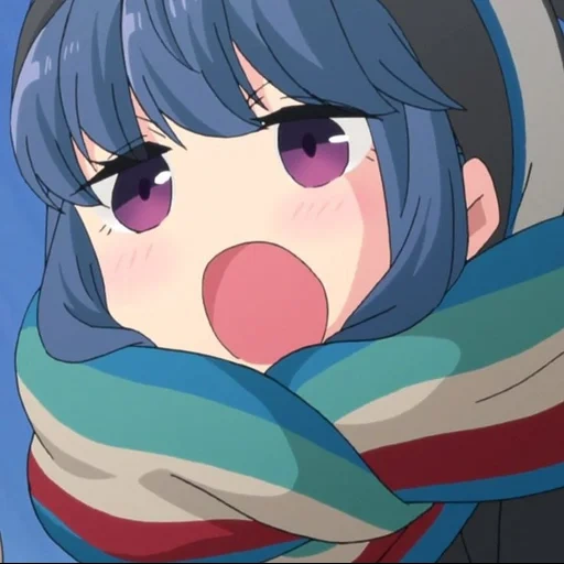 yuru camp рин, персонажи аниме, yuru camp скриншоты, лагерь свежем воздухе, laid-back camp crunchyroll